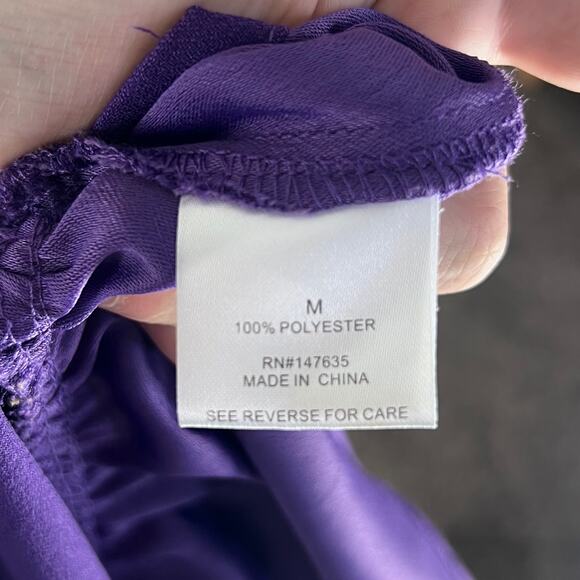 Romeo & Juliet Couture Purple Ruffle Babydoll Tank Top M Coquette Festival - Picture 6 of 6